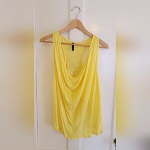 Designer Yellow Tank With Sequin And Beaded Detail